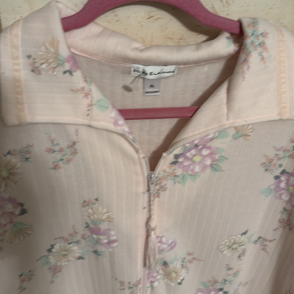 Miss Elaine Lavender Floral Nightgown - Picture 2 of 5